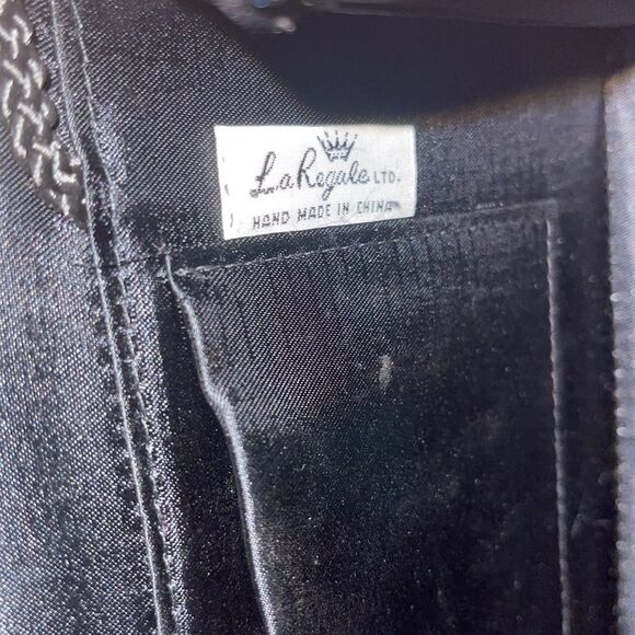 Vintage La Regale Velvet Ruffled‎ Clutch/Shoulder Bag - Picture 9 of 12